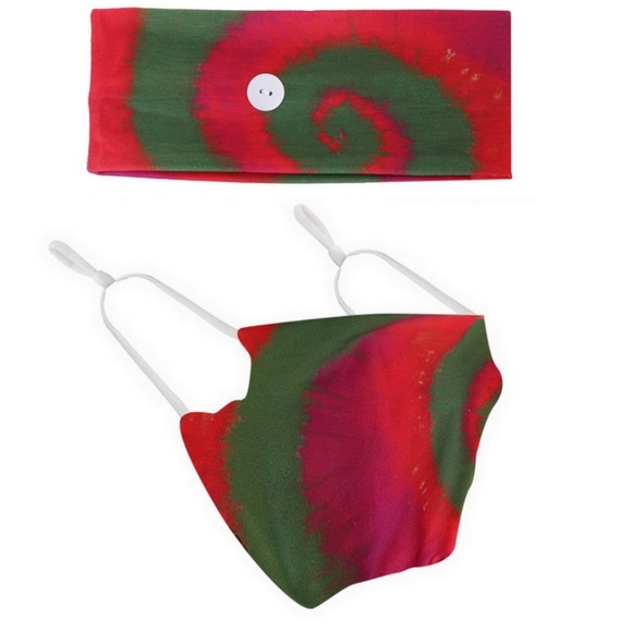 spiral headband/facemask matching set - Picture 2 of 3